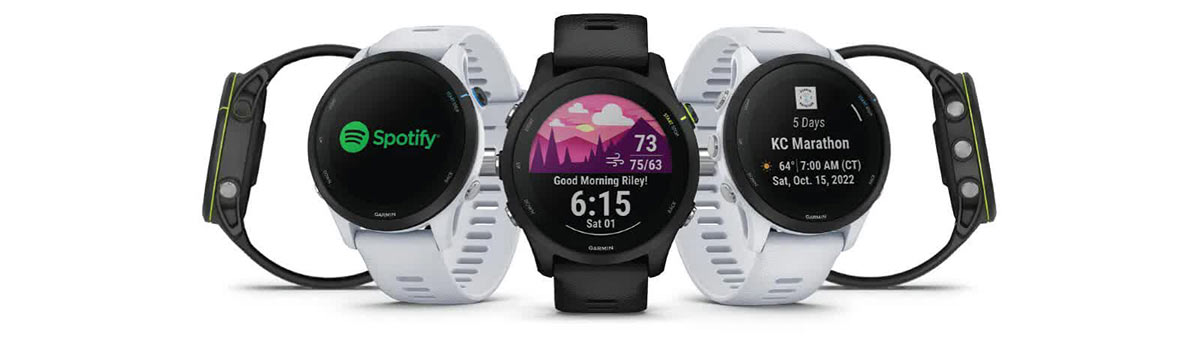 Годинник Garmin Forerunner 255 Music з Whitestone білим